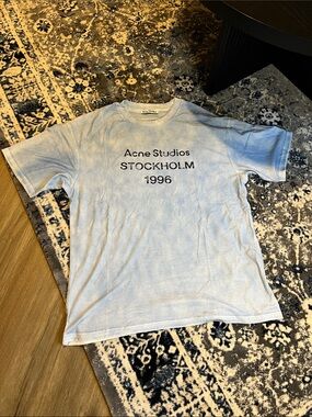 Acne Studios Light Blue Stockholm 1996 Graphic Tee